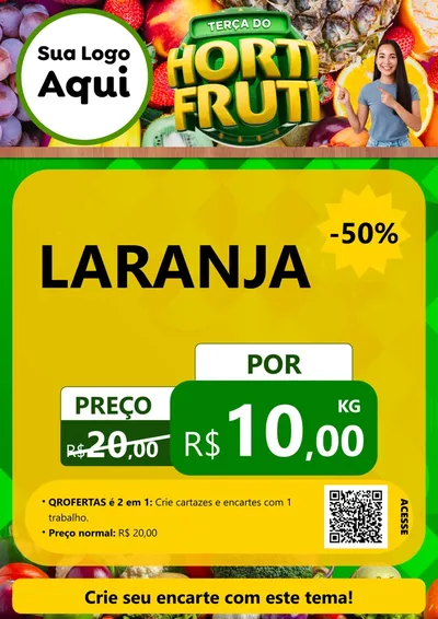 Modelo de Cartaz para Cartaz A4 Vertical com o tema Terça do Hortifrúti para Hortifrúti