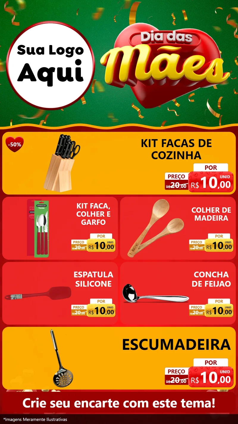 Modelo de TV para TV Vertical com o tema Dia das Mães para Utilidades Domésticas
