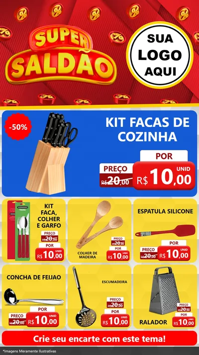 Modelo de Rede Social para Stories com o tema Super Saldão para Utilidades Domésticas