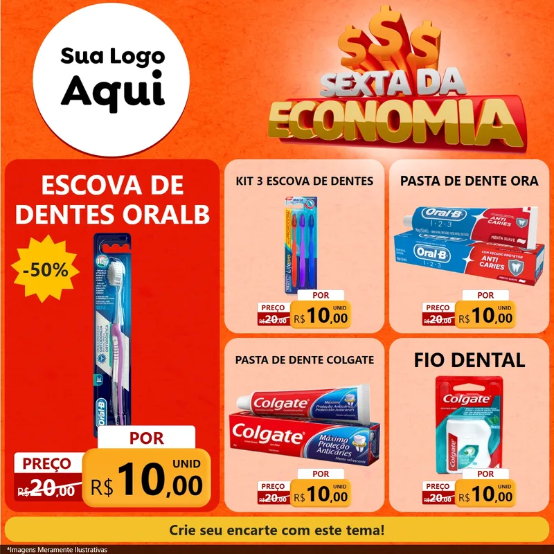 Modelo de Rede Social para Feed Facebook com o tema Sexta da Economia para Higiene Pessoal