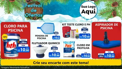 Modelo de TV para TV Horizontal com o tema Festival de Ofertas - Inverno para Produtos para Piscina