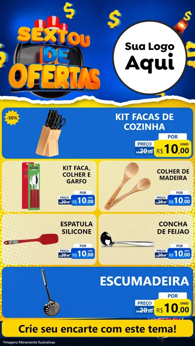 Modelo de TV para TV Vertical com o tema Sextou de Ofertas para Utilidades Domésticas