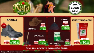 Modelo de TV para TV Horizontal com o tema Natal Especial para Agropecuária