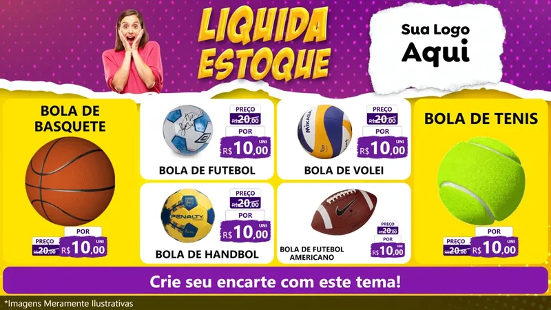 Modelo de TV para TV Horizontal com o tema Liquida estoque para Artigos Esportivos