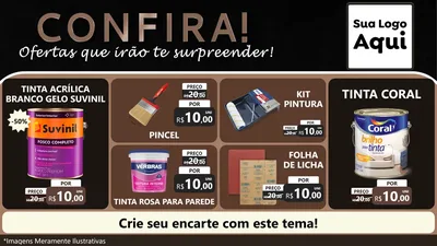Modelo de TV para TV Horizontal com o tema Confira! Ofertas que irão te surpreender! para Tintas e Ferramentas