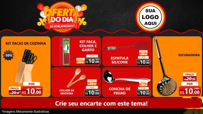 Modelo de TV para TV Horizontal com o tema Oferta do Dia - Só hoje, Aproveite! para Utilidades Domésticas