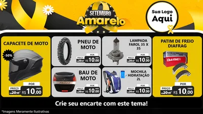 Modelo de TV para TV Horizontal com o tema Setembro Amarelo para Moto peças