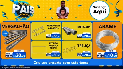 Modelo de TV para TV Horizontal com o tema Dia dos Pais para Ferragens
