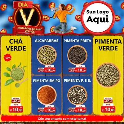 Modelo de Rede Social para Feed Facebook com o tema Dia V - O Dia Mais Barato Do Mês para Produtos Naturais