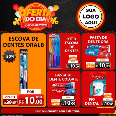 Modelo de Rede Social para Feed Facebook com o tema Oferta do Dia - Só hoje, Aproveite! para Higiene Pessoal