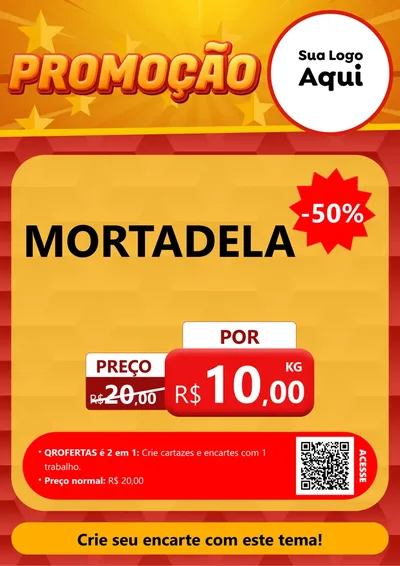 Modelo de Cartaz para Cartaz A4 Vertical com o tema Promoção para Frios e Laticínios