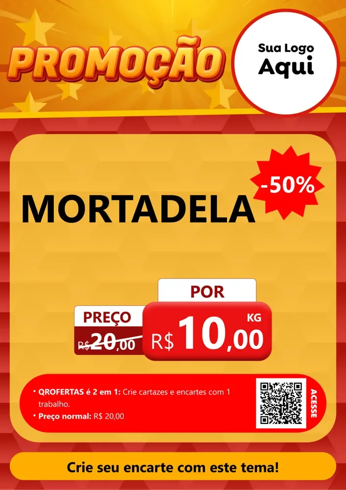 Modelo de Cartaz para Cartaz A4 Vertical com o tema Promoção para Frios e Laticínios