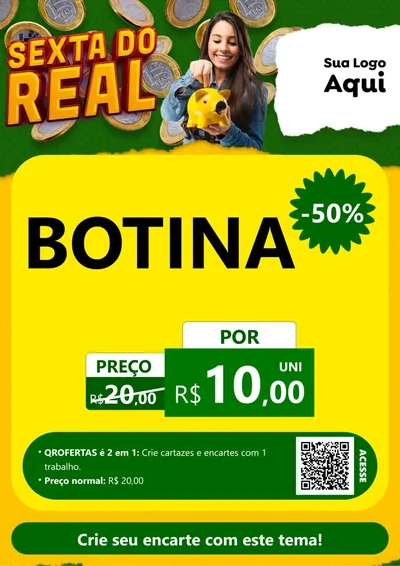 Modelo de Cartaz para Cartaz A4 Vertical com o tema Sexta do Real para Agropecuária
