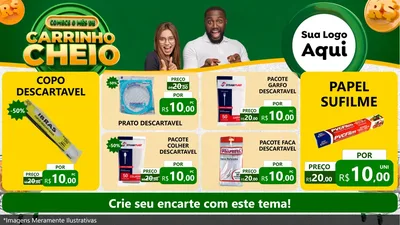 Modelo de TV para TV Horizontal com o tema Carrinho Cheio para Embalagens
