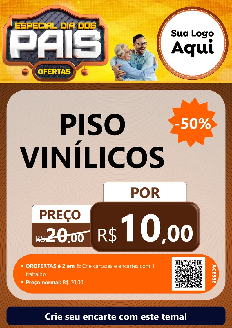 Modelo de Cartaz para Cartaz A4 Vertical com o tema Especial Dia dos Pais para Material para Construção