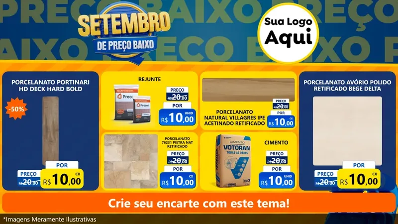 Modelo de TV para TV Horizontal com o tema Setembro De Preço Baixo para Pisos e revestimentos