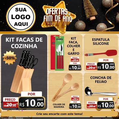 Modelo de Rede Social para Feed Facebook com o tema Ofertas de Fim de Ano para Utilidades Domésticas