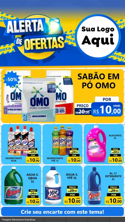 Modelo de Rede Social para Stories com o tema Alerta de Ofertas para Produtos de Limpeza