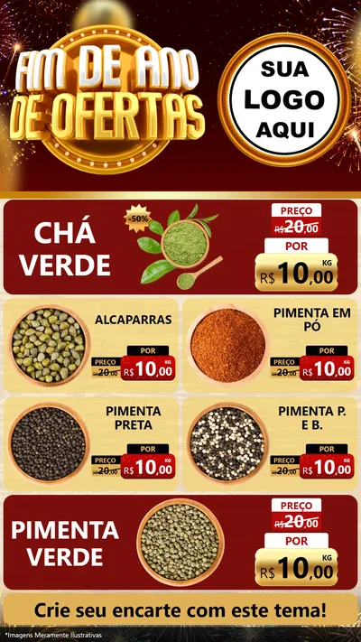 Modelo de TV para TV Vertical com o tema Fim de Ano de Ofertas para Produtos Naturais