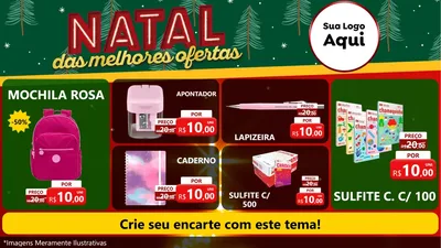 Modelo de TV para TV Horizontal com o tema Natal das Melhores Ofertas para Papelaria