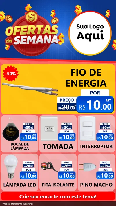 Modelo de Rede Social para Stories com o tema Ofertas Da Semana para Materiais Elétricos