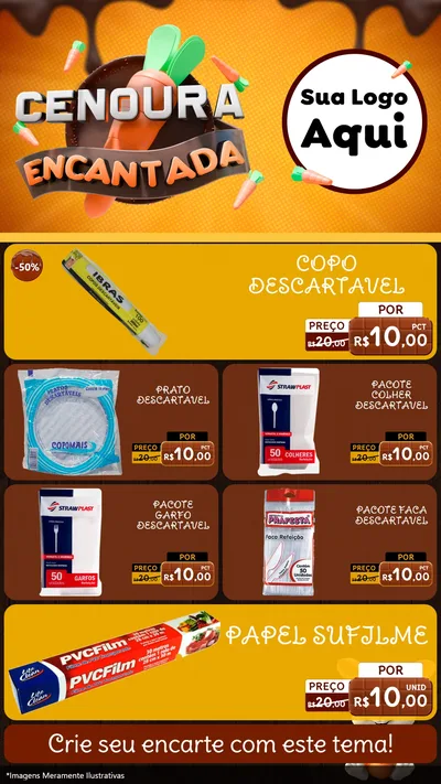 Modelo de TV para TV Vertical com o tema Cenoura Encantada - Páscoa para Embalagens