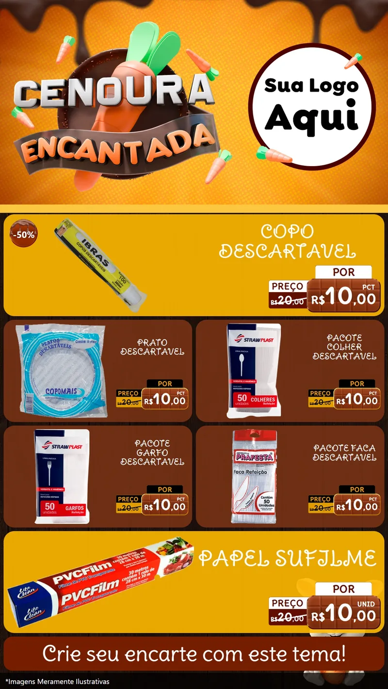 Modelo de TV para TV Vertical com o tema Cenoura Encantada - Páscoa para Embalagens
