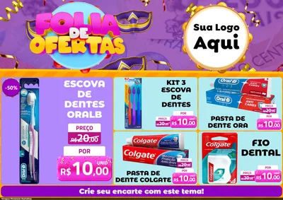 Modelo de Encarte para Encarte A4 Horizontal com o tema Folia de Ofertas para Higiene Pessoal