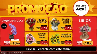Modelo de TV para TV Horizontal com o tema Promoção para Floricultura e jardim
