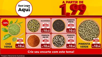 Modelo de TV para TV Horizontal com o tema A Partir de Um e Noventa e Nove - 1,99 para Produtos Naturais