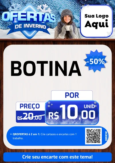 Modelo de Cartaz para Cartaz A4 Vertical com o tema Ofertas de Inverno para Agropecuária