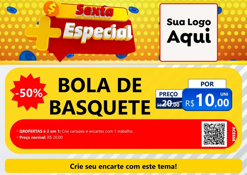 Modelo de Cartaz para Cartaz A4 Horizontal com o tema Sexta Mais Especial para Artigos Esportivos