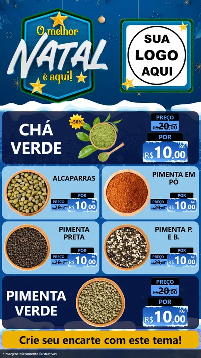 Modelo de TV para TV Vertical com o tema O Melhor Natal É Aqui! para Produtos Naturais