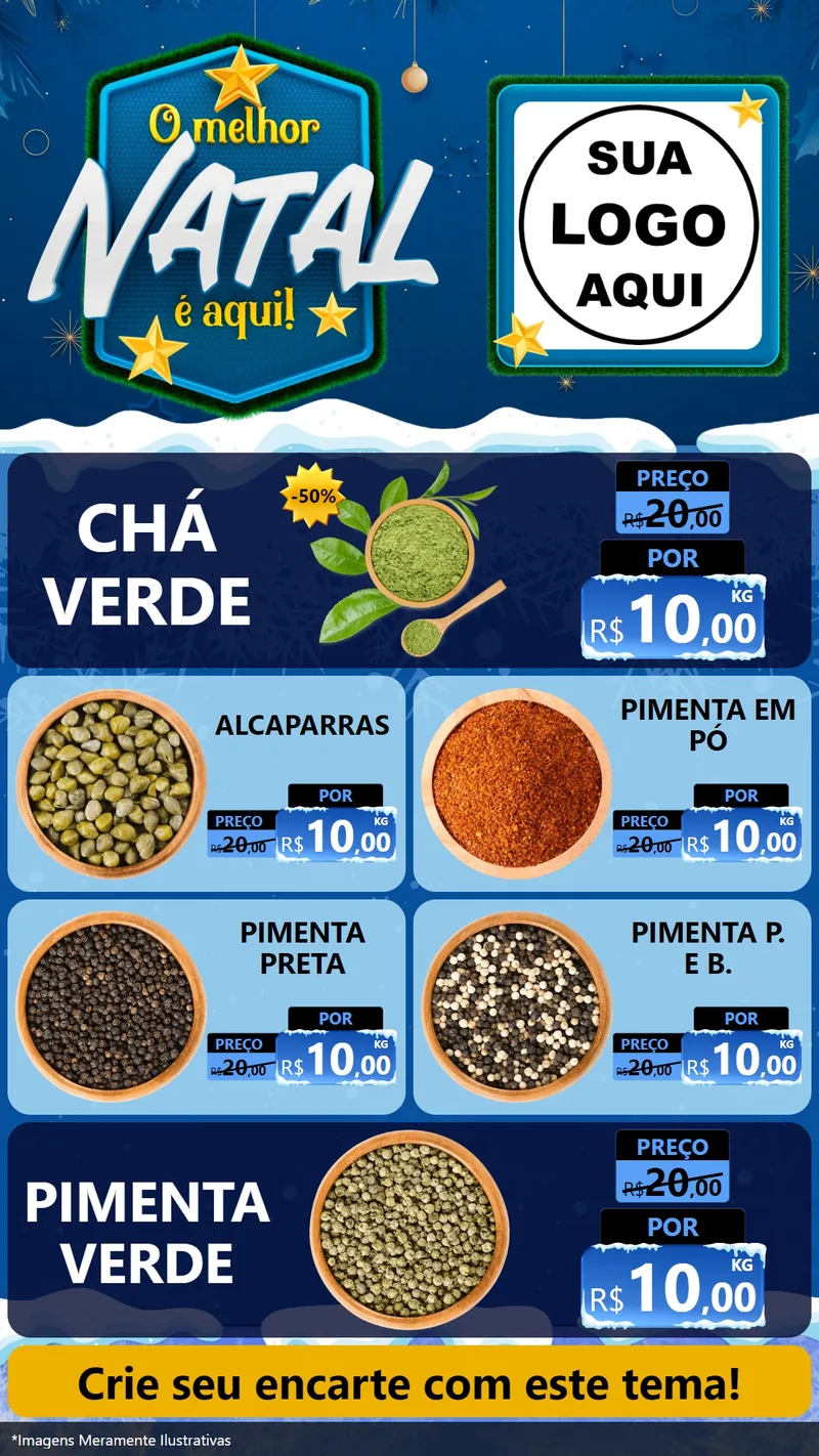Modelo de TV para TV Vertical com o tema O Melhor Natal É Aqui! para Produtos Naturais