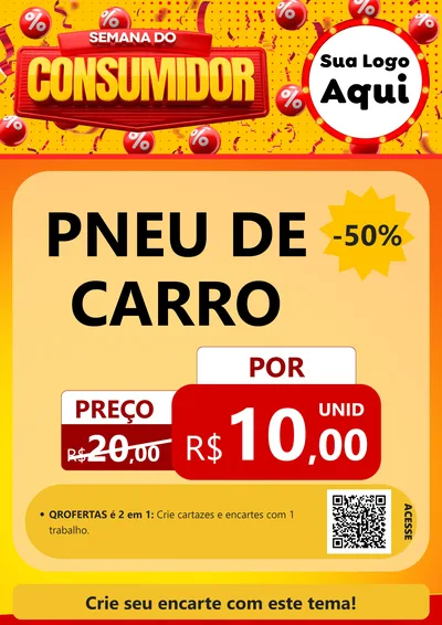 Modelo de Cartaz para Cartaz A4 Vertical com o tema Semana do Consumidor para Auto peças