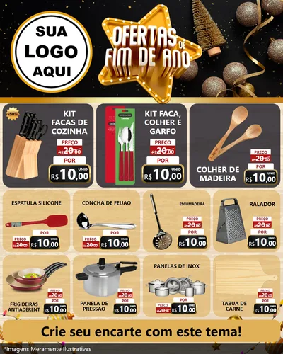 Modelo de Rede Social para Feed Instagram com o tema Ofertas de Fim de Ano para Utilidades Domésticas