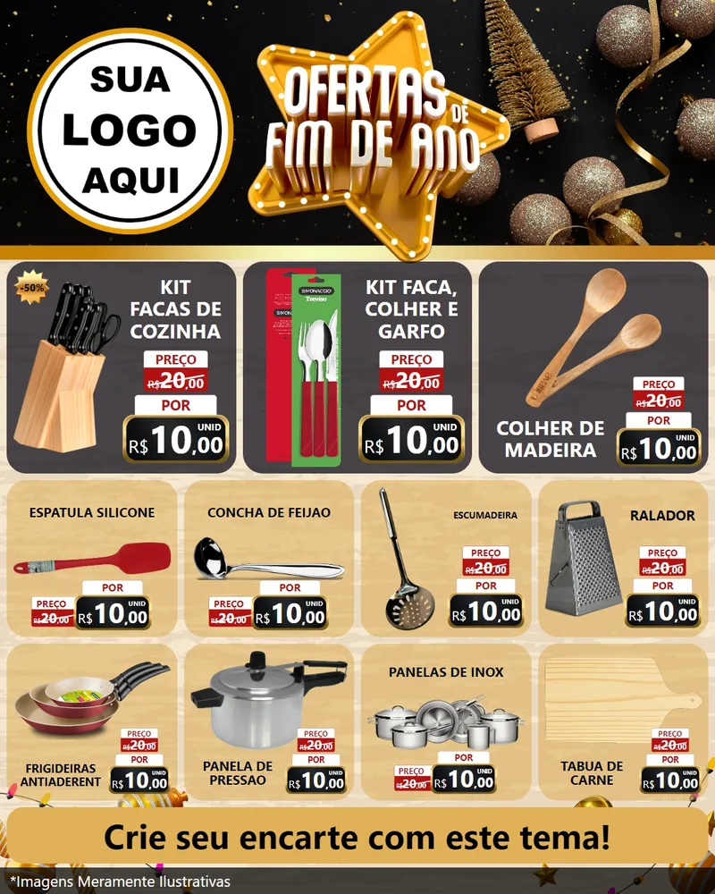 Modelo de Rede Social para Feed Instagram com o tema Ofertas de Fim de Ano para Utilidades Domésticas