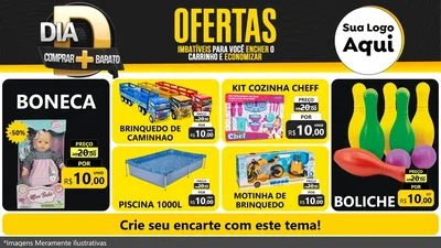 Modelo de TV para TV Horizontal com o tema Dia D Mais Economia para Brinquedos