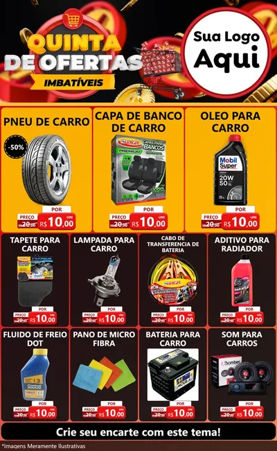 Modelo de Encarte para Encarte Grande com o tema Quinta de Ofertas Imbatíveis para Auto peças