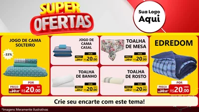 Modelo de TV para TV Horizontal com o tema Super Ofertas para Cama, Mesa e Banho