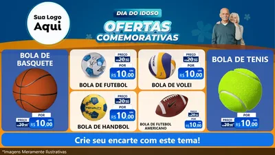 Modelo de TV para TV Horizontal com o tema Dia do Idoso