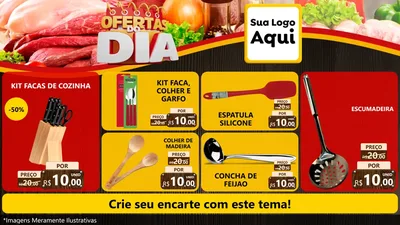 Modelo de TV para TV Horizontal com o tema Ofertas do Dia para Utilidades Domésticas