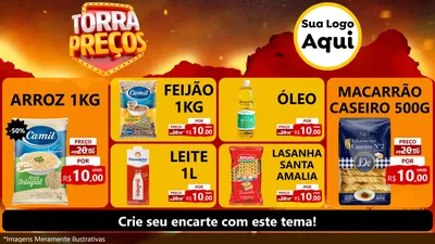 Modelo de TV para TV Horizontal com o tema Torra Preços para Supermercado