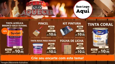 Modelo de TV para TV Horizontal com o tema Ofertas Para Aquecer para Tintas e Ferramentas