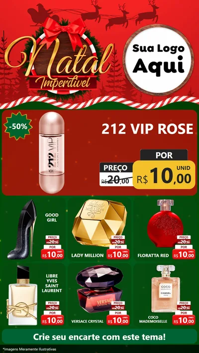 Modelo de Rede Social para Stories com o tema Natal Imperdível para Perfumes