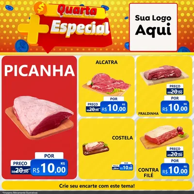 Modelo de Rede Social para Feed Facebook com o tema Quarta Mais Especial para Açougue