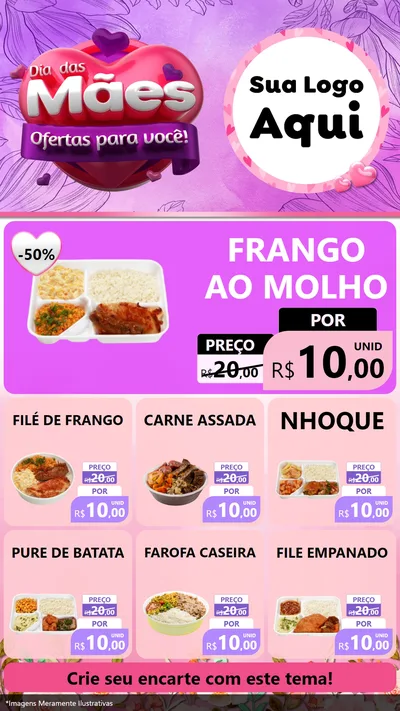 Modelo de Rede Social para Stories com o tema Dia das Mães Ofertas para Você! para Restaurante