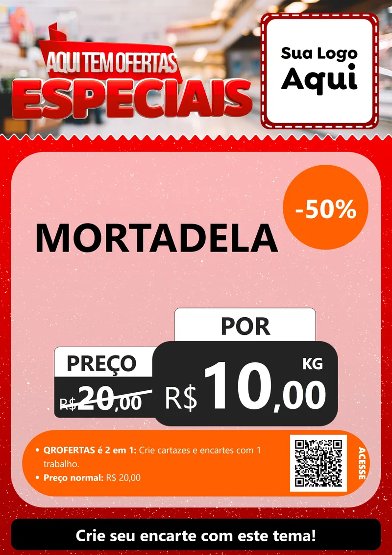 Modelo de Cartaz para Cartaz A4 Vertical com o tema Aqui Tem Ofertas Especiais para Frios e Laticínios