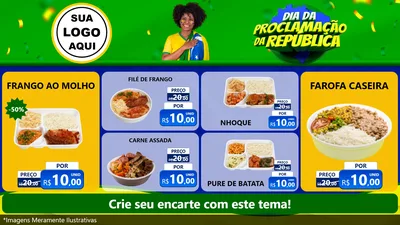 Modelo de TV para TV Horizontal com o tema Dia Da Proclamação Da República para Restaurante
