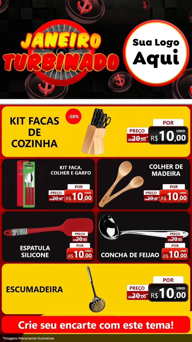 Modelo de TV para TV Vertical com o tema Janeiro Turbinado para Utilidades Domésticas